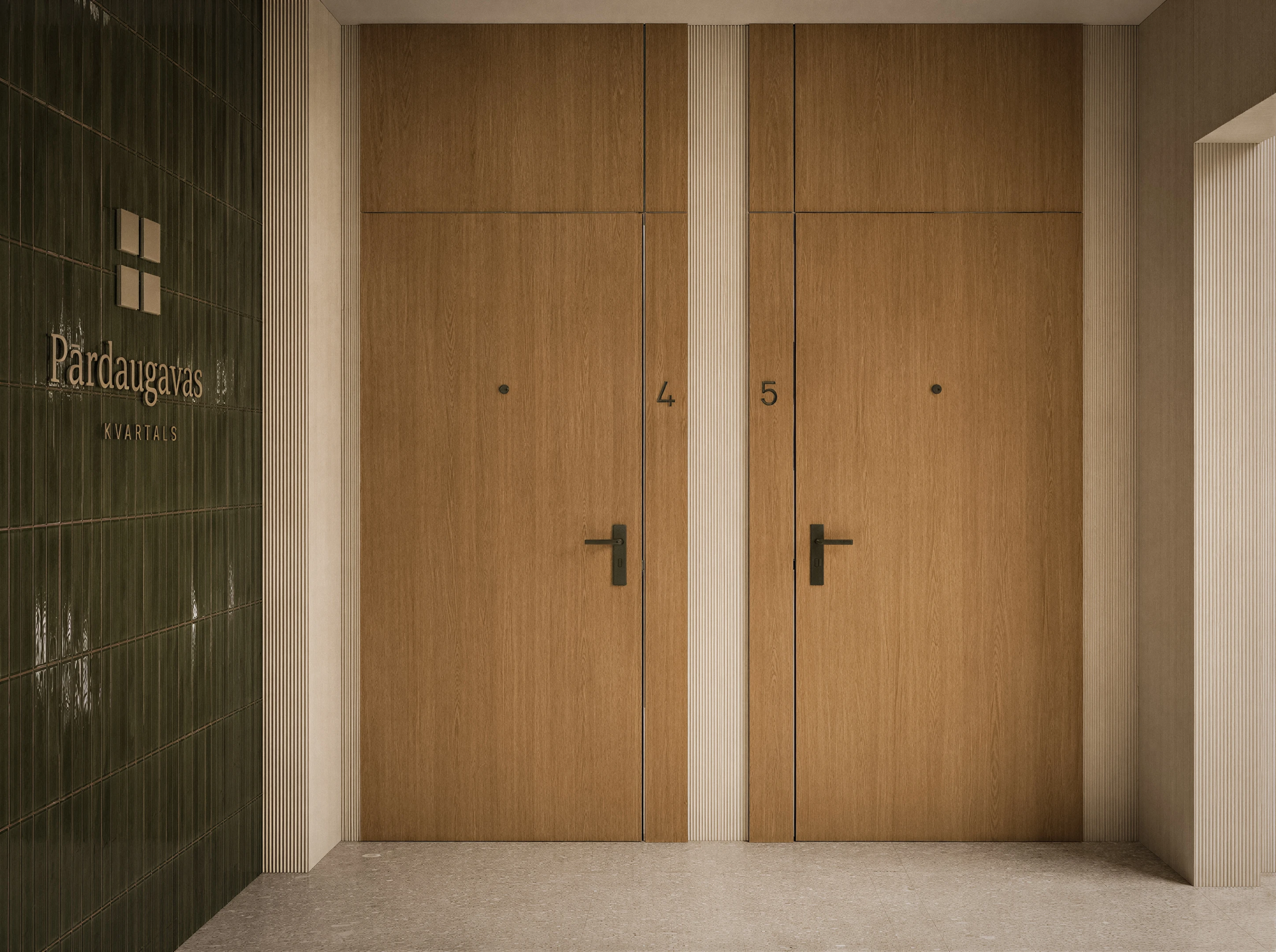 Entrance lobby with oak doors