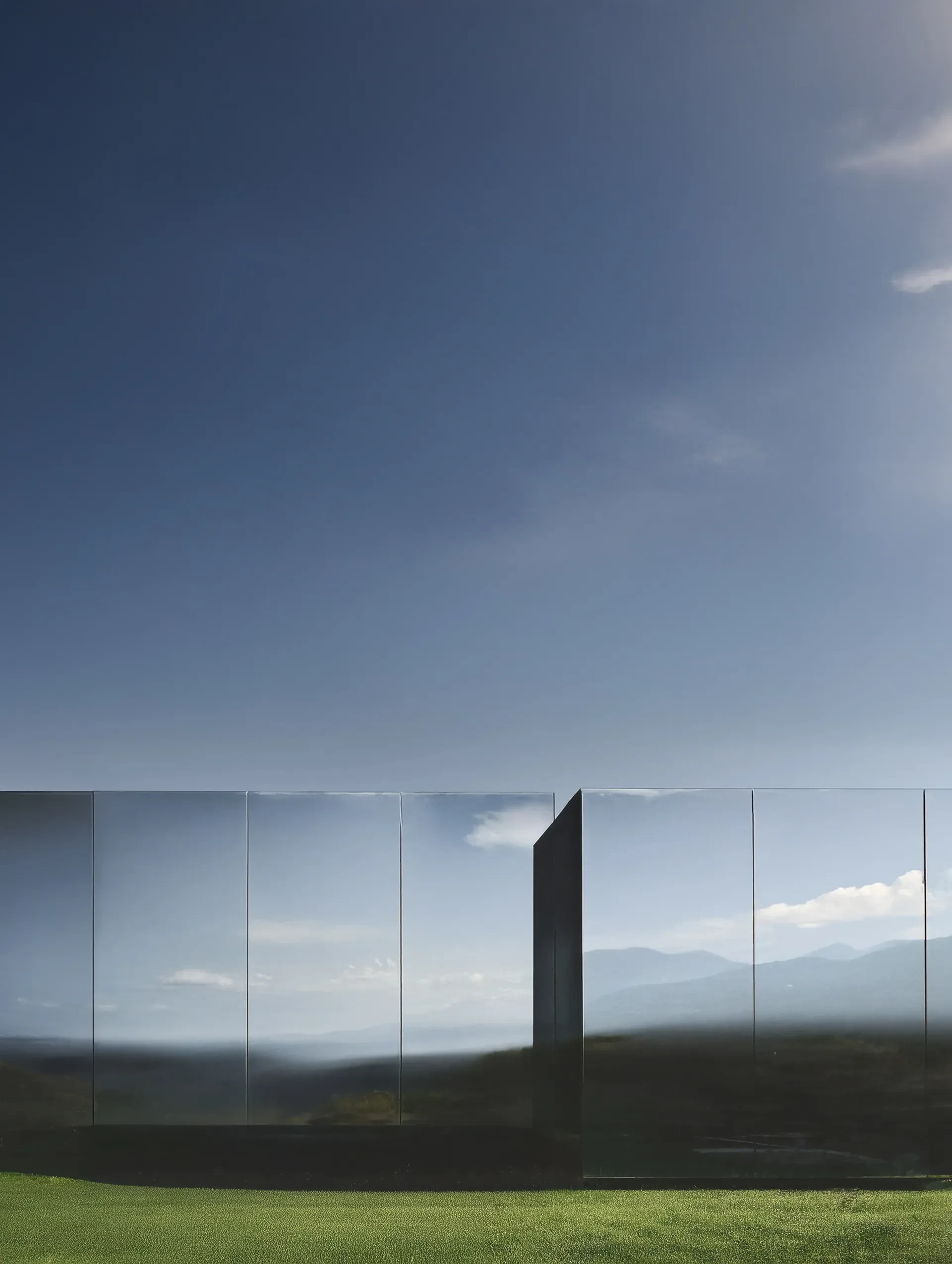 Ein Haus mit verspiegelter Fassade